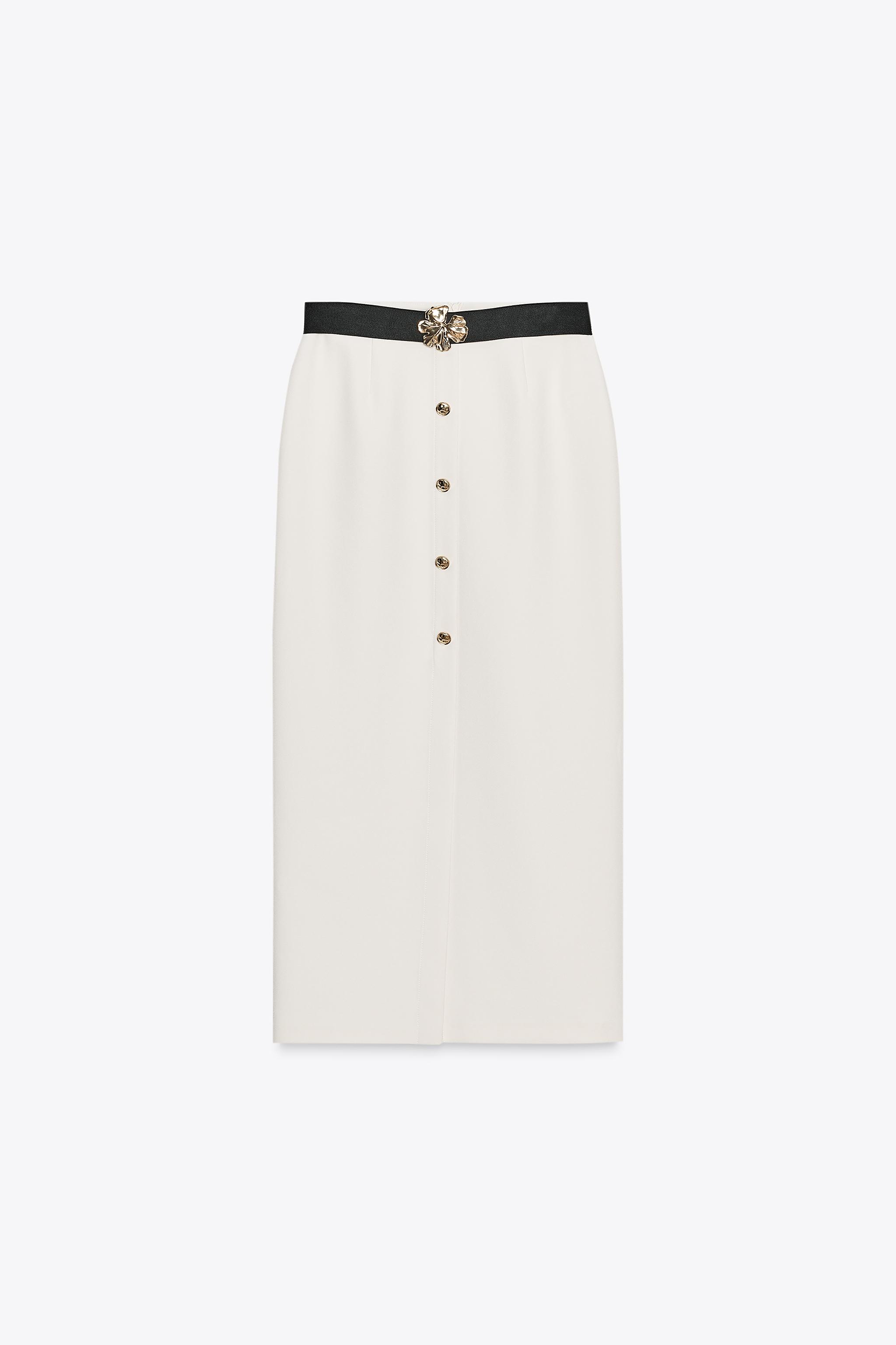 JUPE MIDI CRÊPE CEINTURE