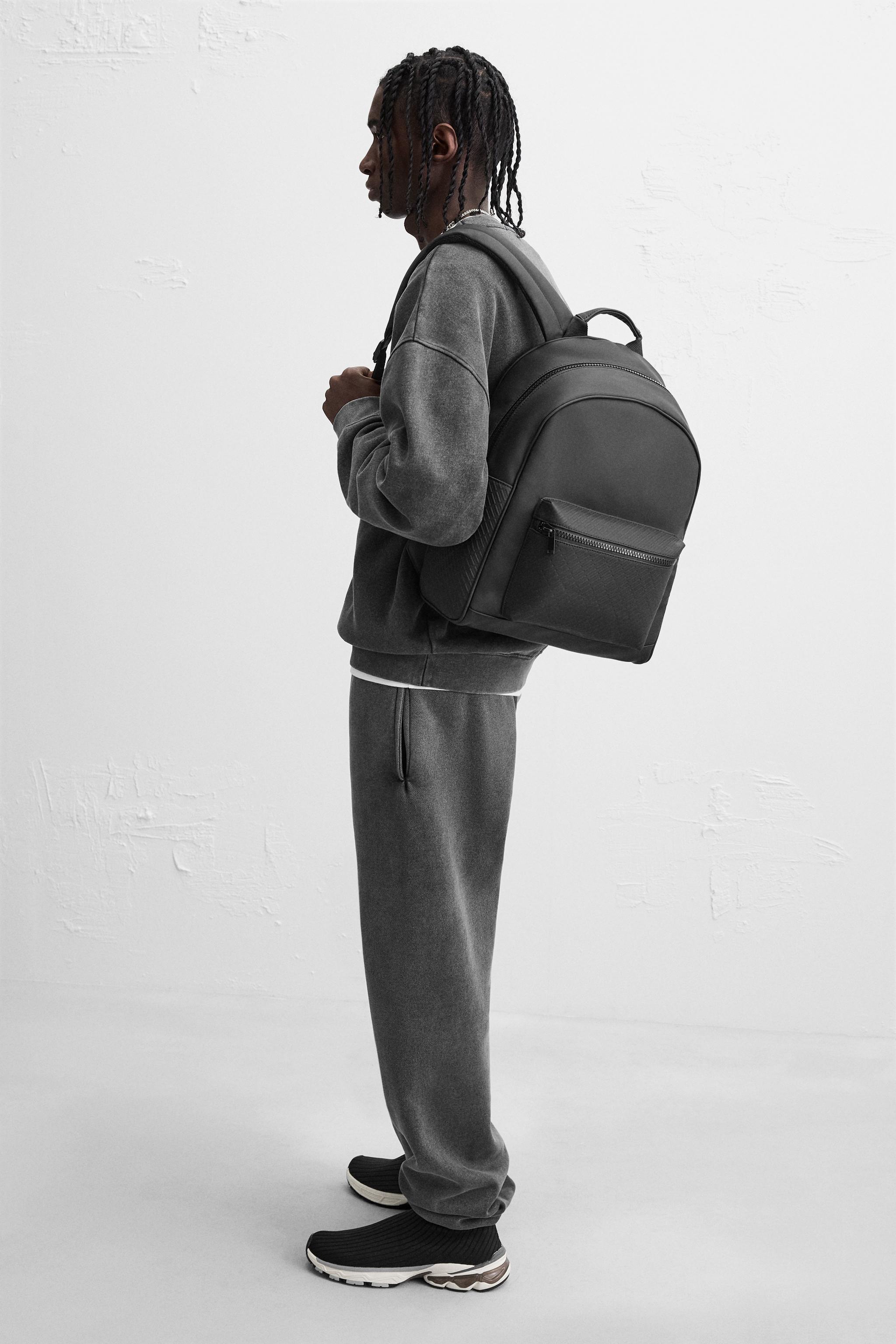 RUBBERISED BACKPACK Black ZARA United Kingdom