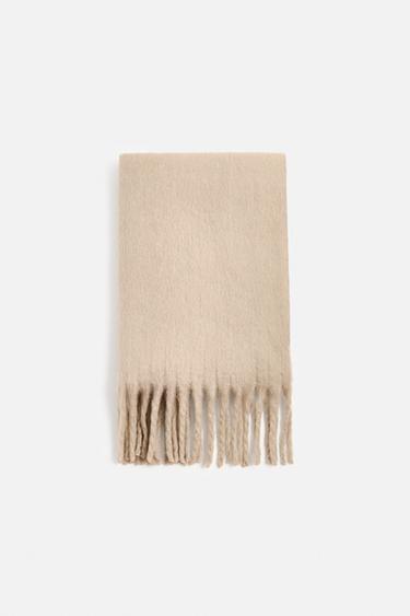 BUFANDA TEXTURA CEPILLADO - Beige de Zara