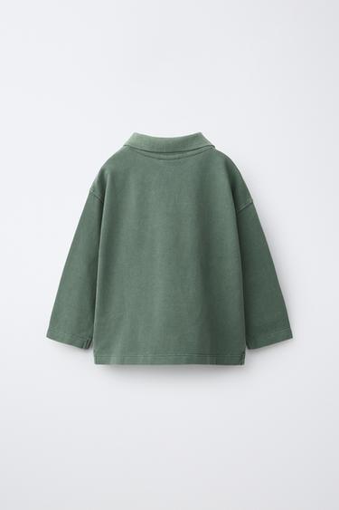 SOLID PIQUÉ POLO SHIRT — Mid-green 2