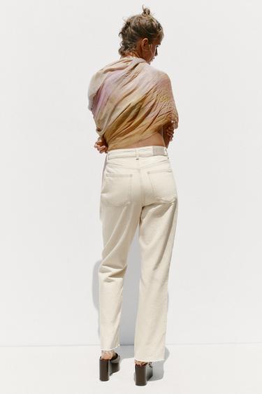 JEANS Z.02 STRAIGHT ANKLE HIGH-WAIST - Ecru by Zara - Image 4