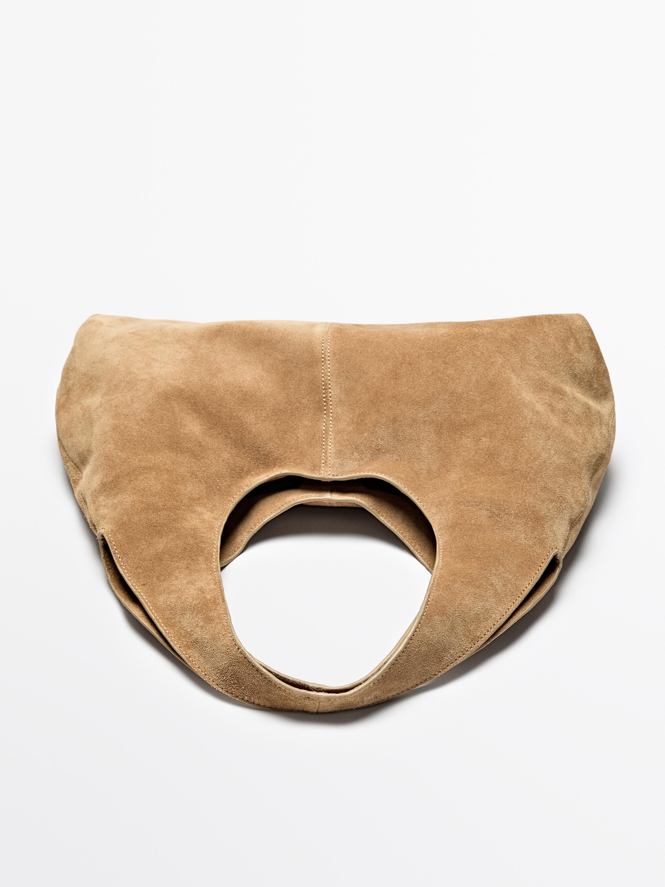 Medium split leather lady bag