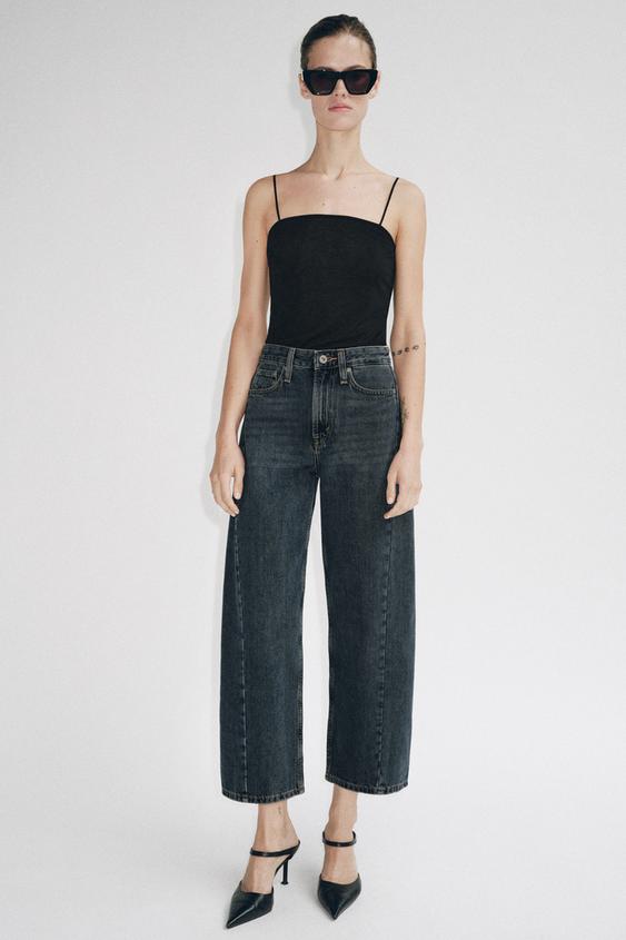 ZW COLLECTION ANKLE RELAXED MID-WAIST JEANS - Blue / Grey by Zara - Image 0