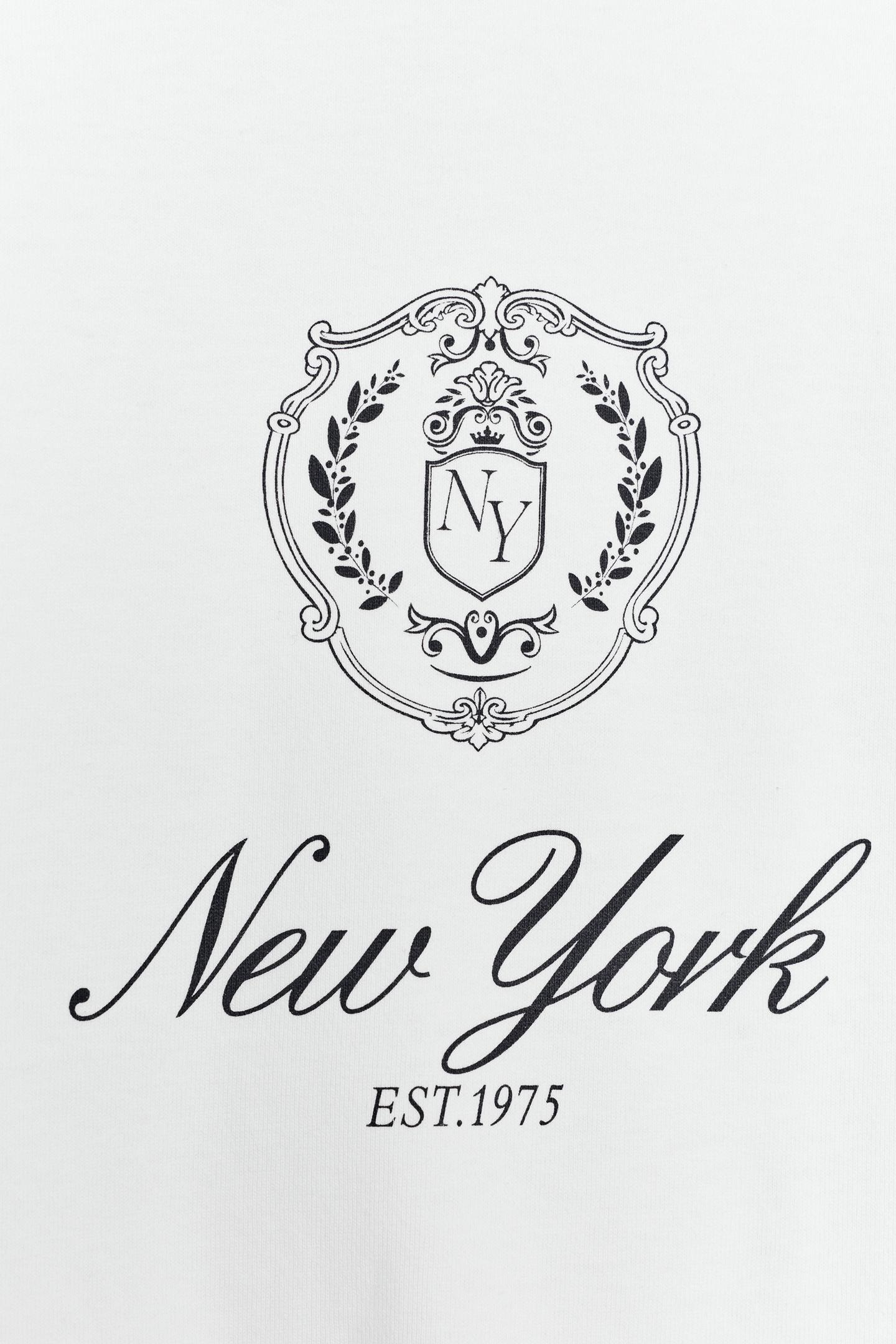 Женская футболка Zara New York, цвет: Белый — фото 8
