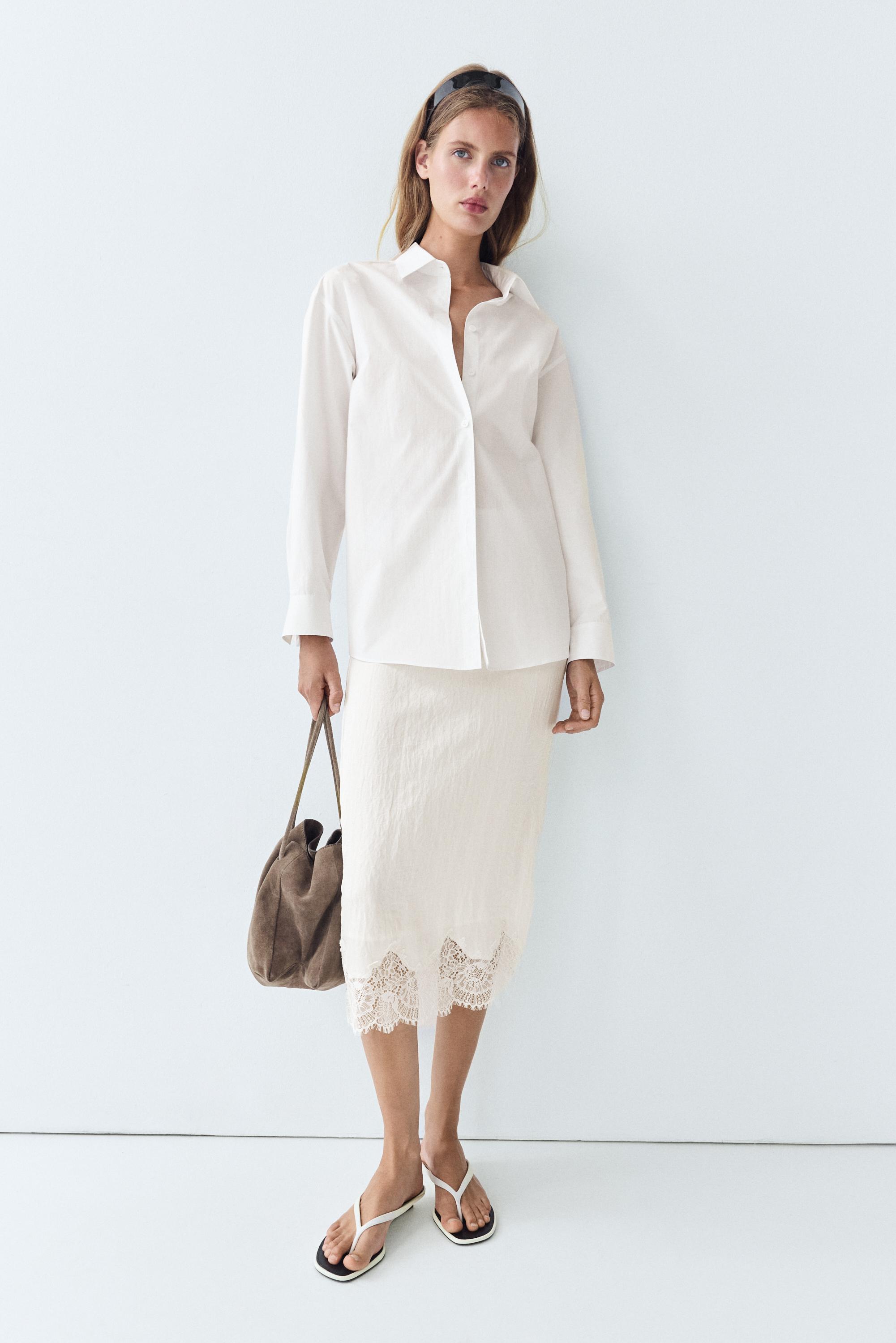 Chemise en popeline 100 % coton