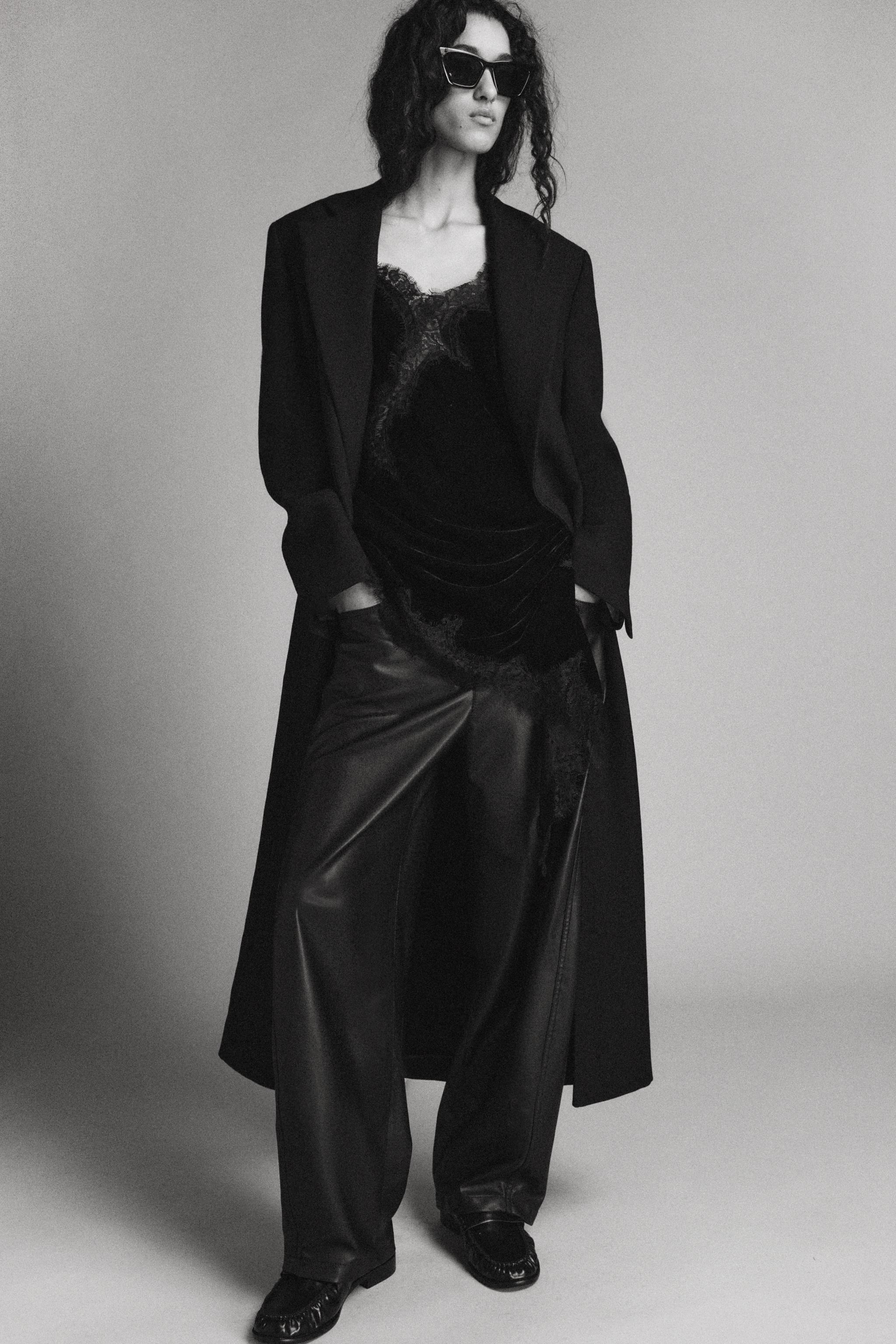 ZW COLLECTION BALLOON LEATHER EFFECT TROUSERS - Black | ZARA South