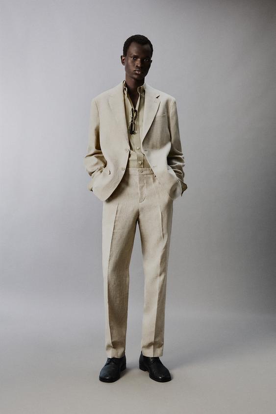 100% LINEN SUIT PANTS