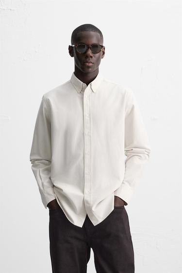 OXFORD SHIRT - Oyster-white by Zara