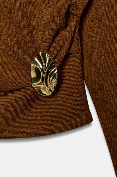 TOP TEXTURÉ À BOUCLE - Moutarde de Zara - Image 7