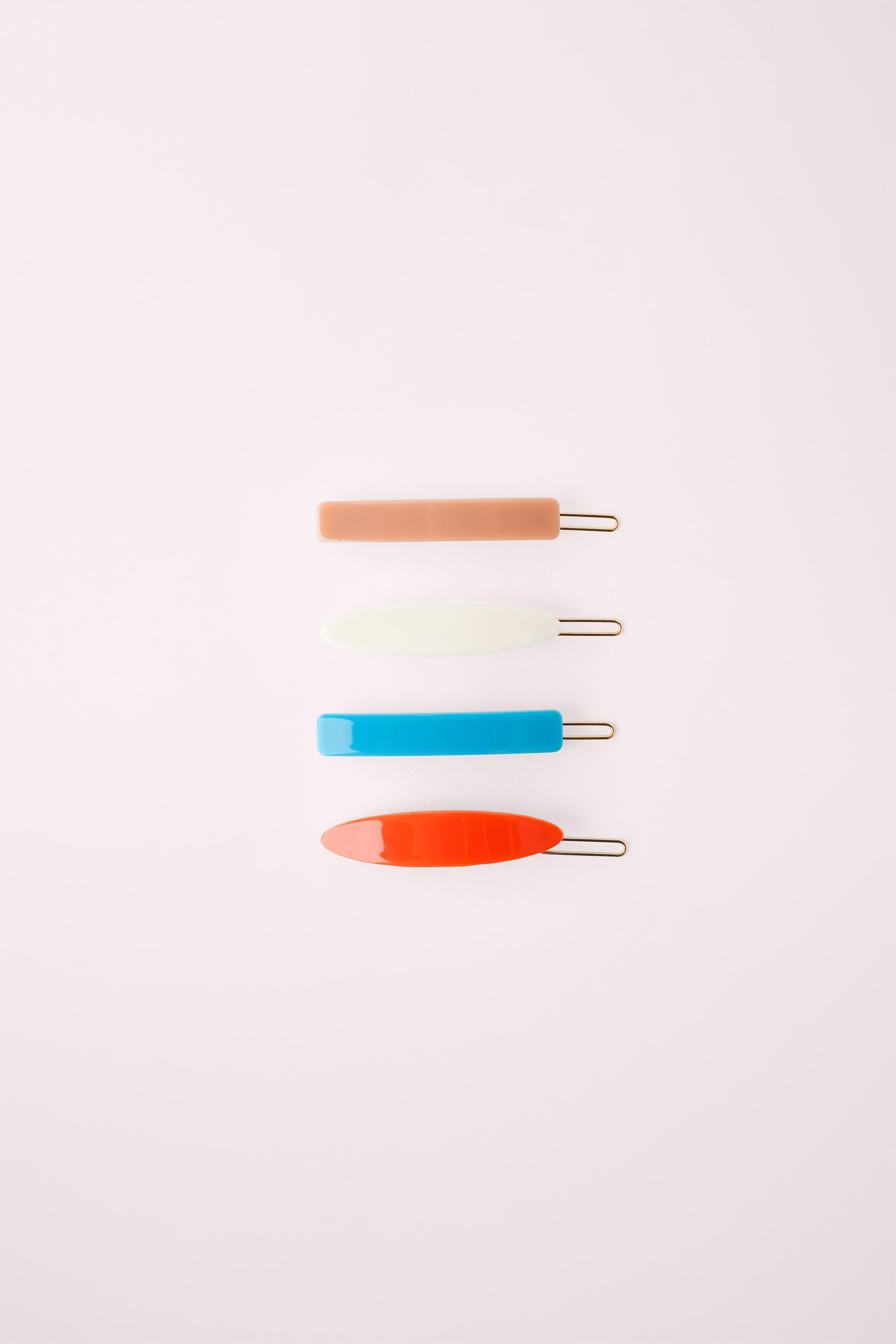 PACK CUATRO PINZAS CLIP CREATED BY CARAMEL LONDON X ZARA