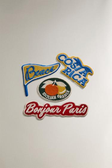 TRAVEL PATCHES SET (SET OF 4) - Multicoloured by Zara