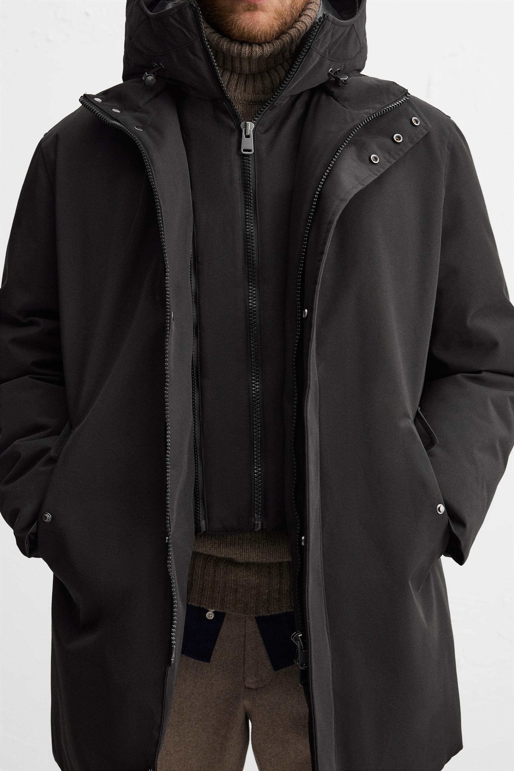 フェザー100% ダウンパーカ - ブラック | ZARA Japan / 日本