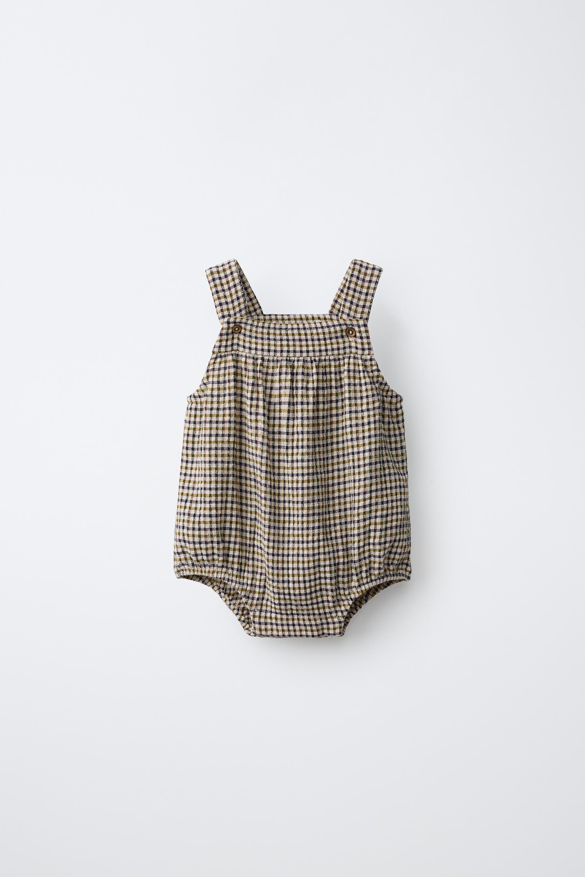 CHECKED TEXTURE ROMPER