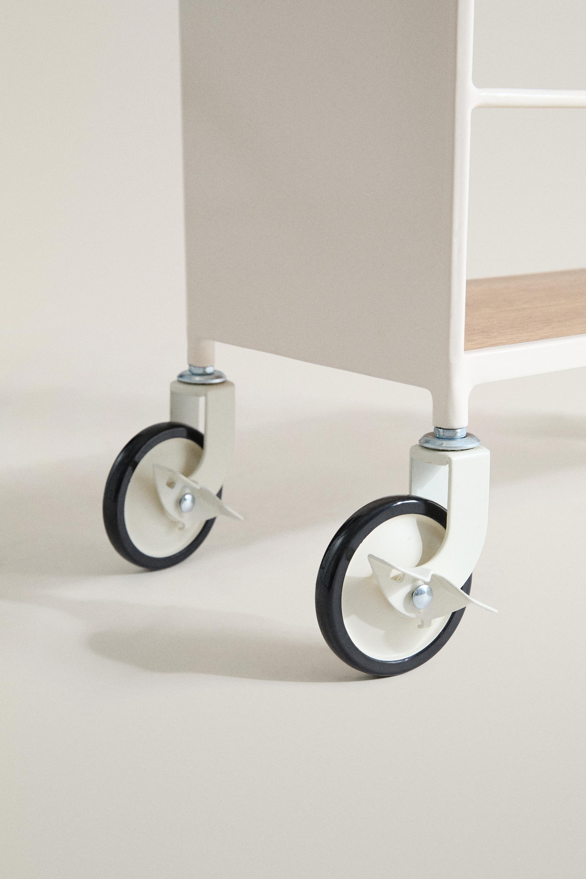 ZARA  メタルとウッド ストレージカート METAL AND WOOD STORAGE CART - Light beige | ZARA United States
