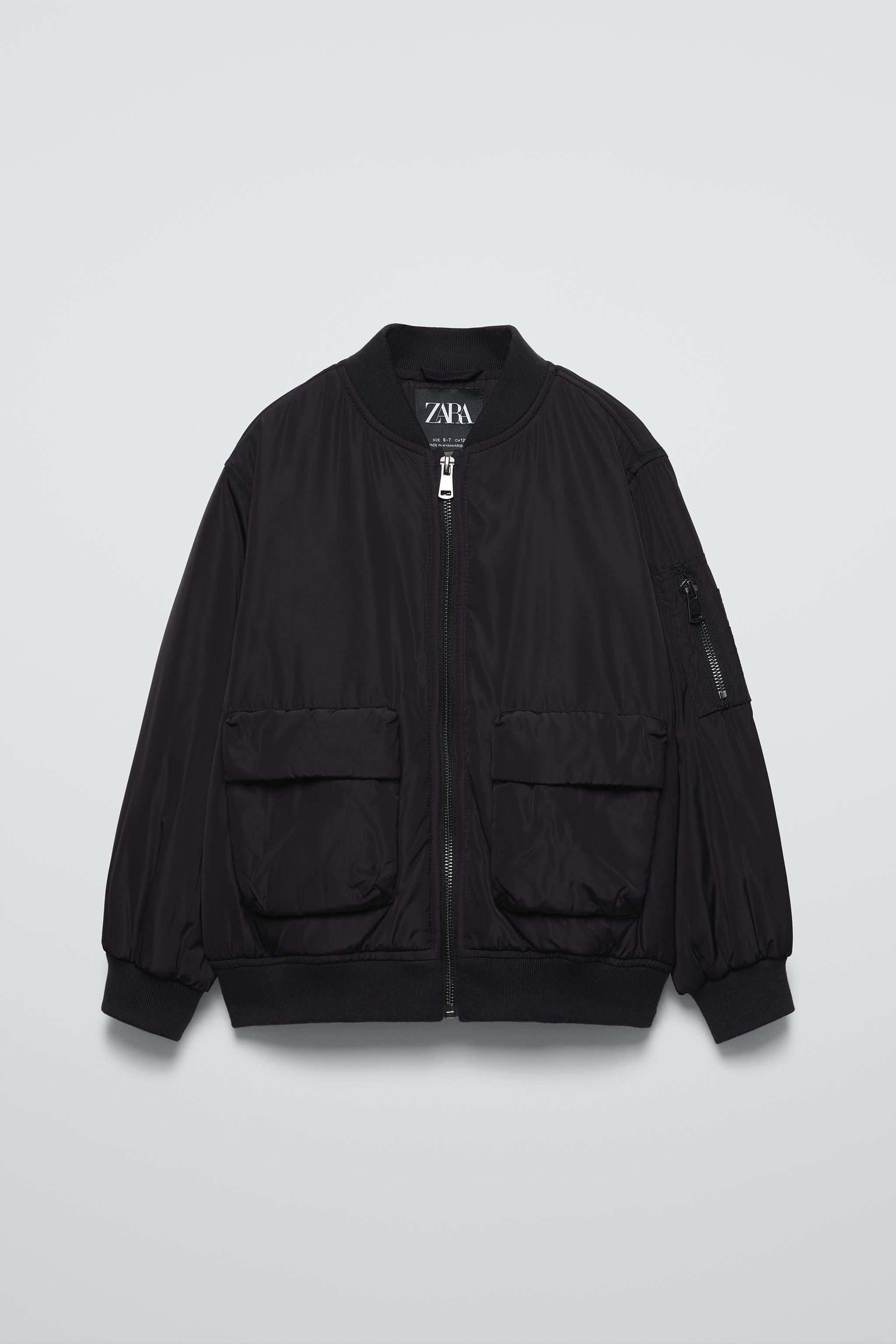 Blouson noir zara sale