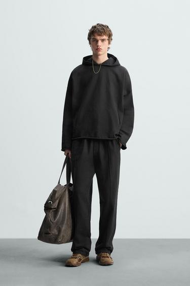 SUDADERA OVERSIZE FIT CAPUCHA - Gris antracita de Zara - Imagen 0