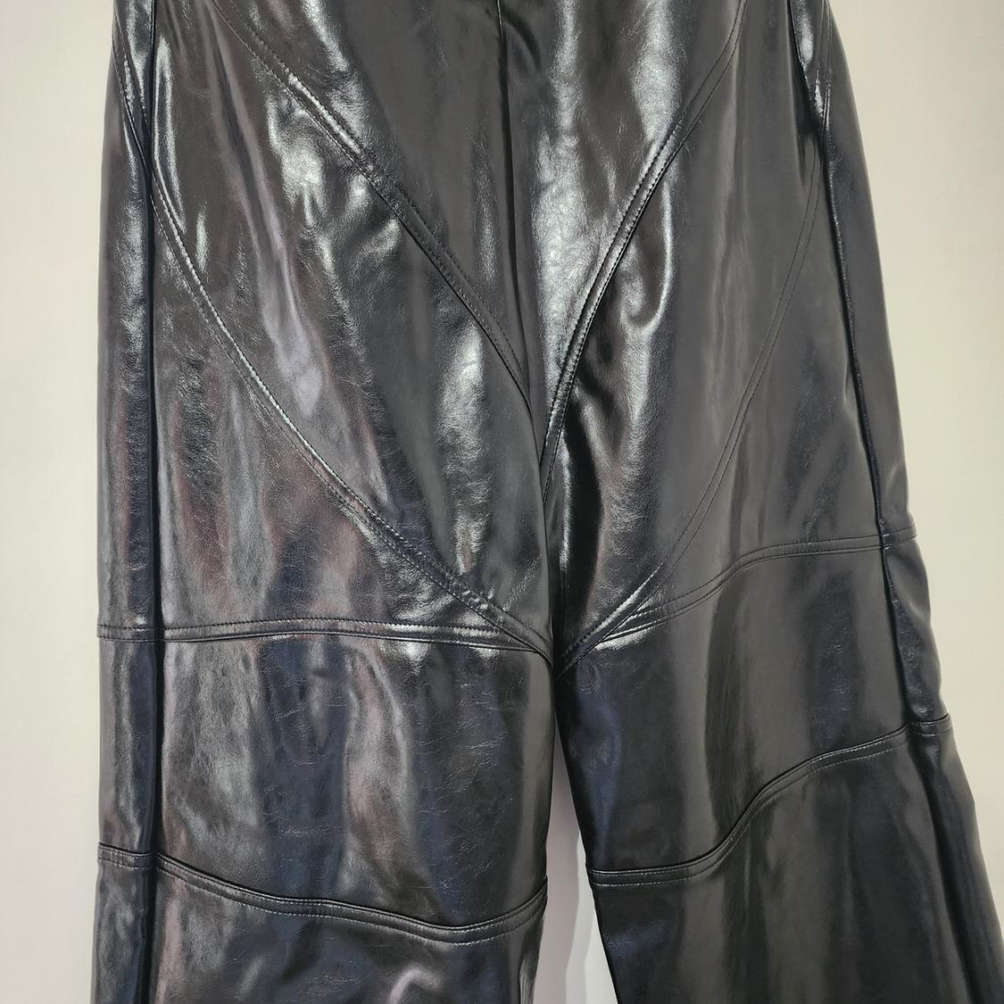FAUX LEATHER CUT OUT PANTS - Image 3