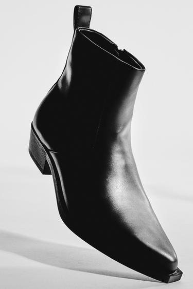 POINTED TOE COWBOY BOOTS - Black by Zara