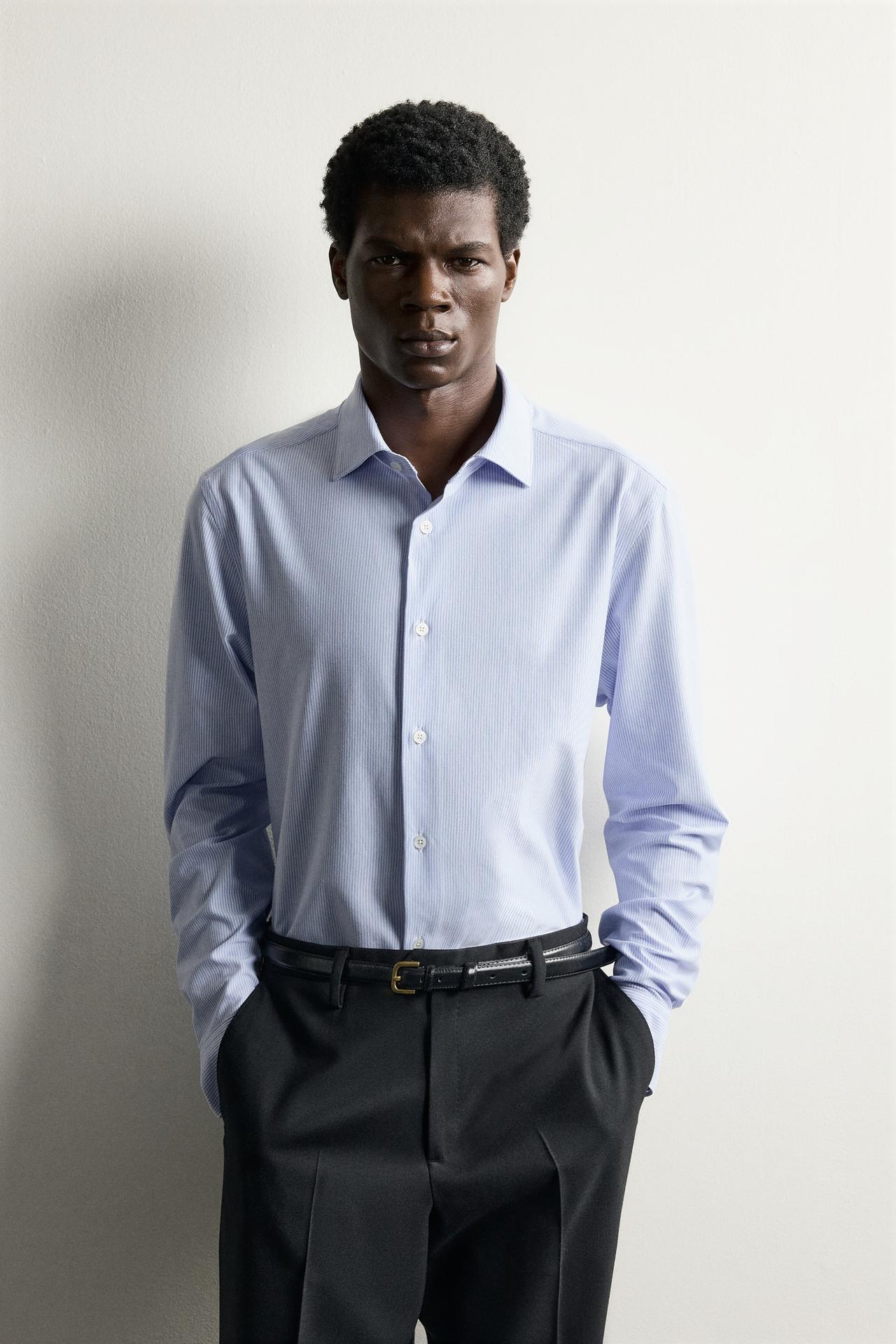 REGULAR FIT SHIRT — striped
