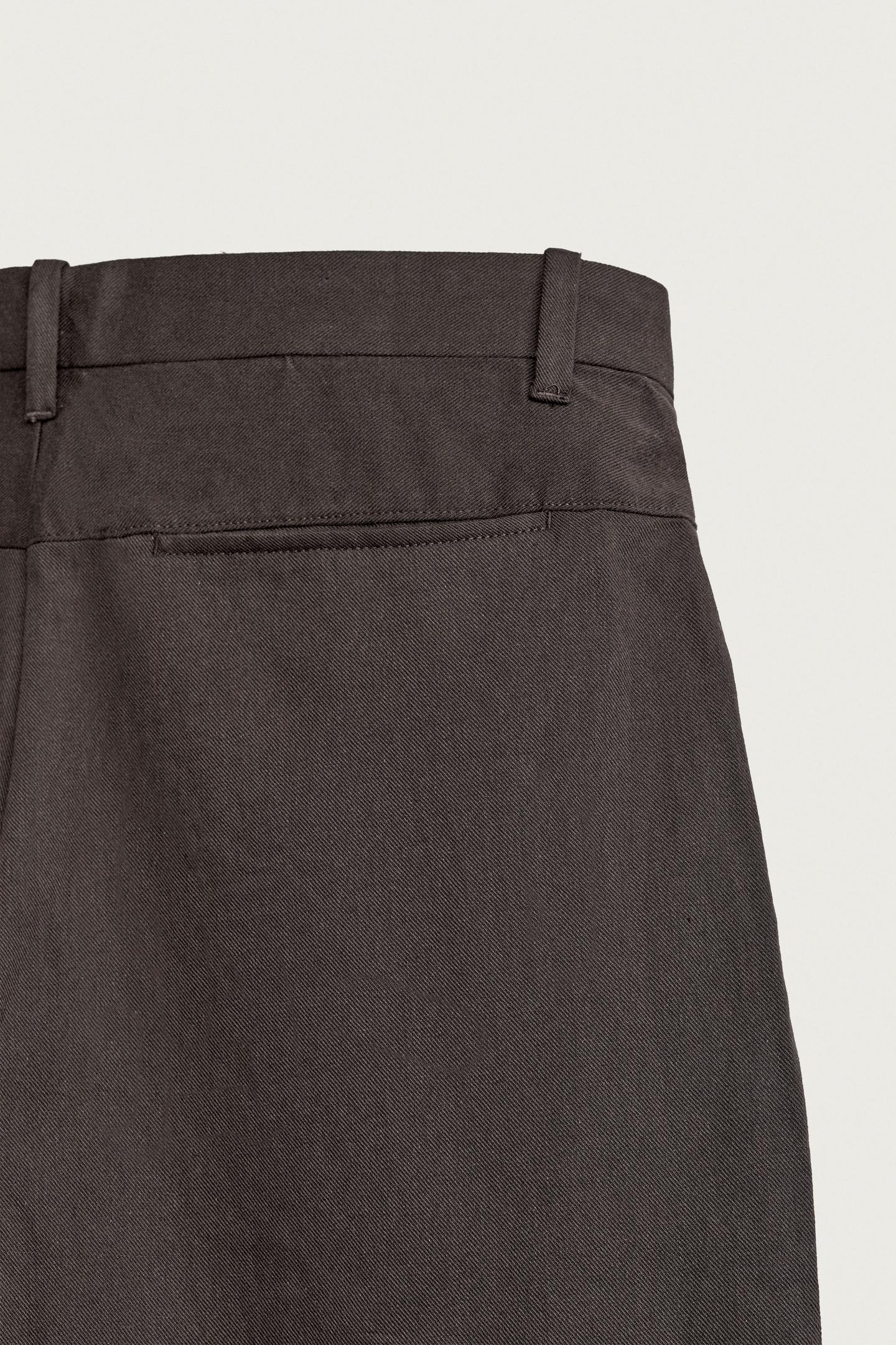 Мужские брюки Zara Barrel-Fit, цвет: Шоколадный коричневый — фото 10