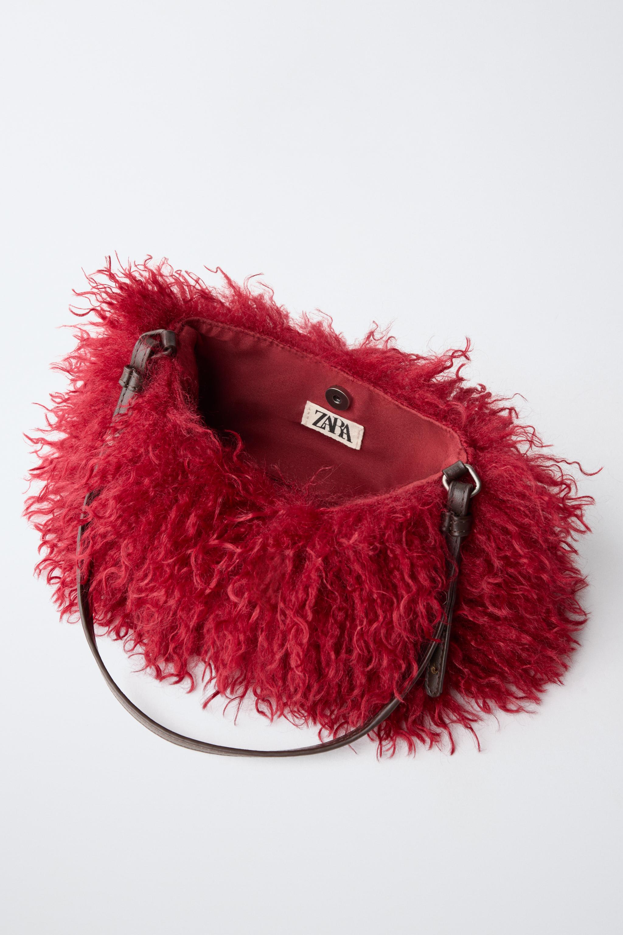 SAC SHOULDER EFFET FOURRURE