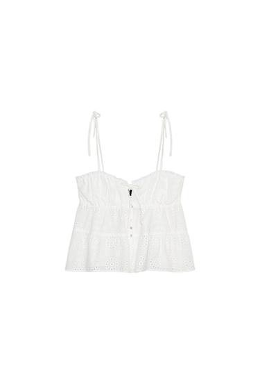 TOP WITH CUTWORK EMBROIDERY