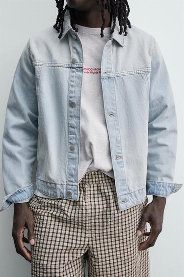 VESTE EN JEAN BASIQUE - Bleu clair de Zara - Image 5