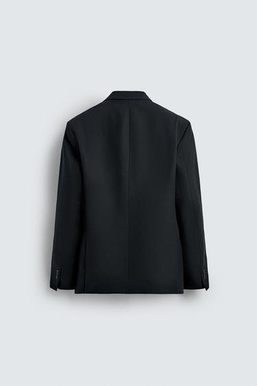 VESTE À BOUTONNAGE CROISÉ - bleu marine de Zara - Image 7