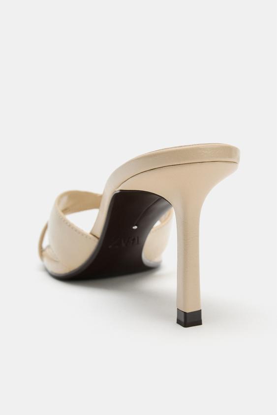 MULES EN CUIR - Beige de Zara - Image 4