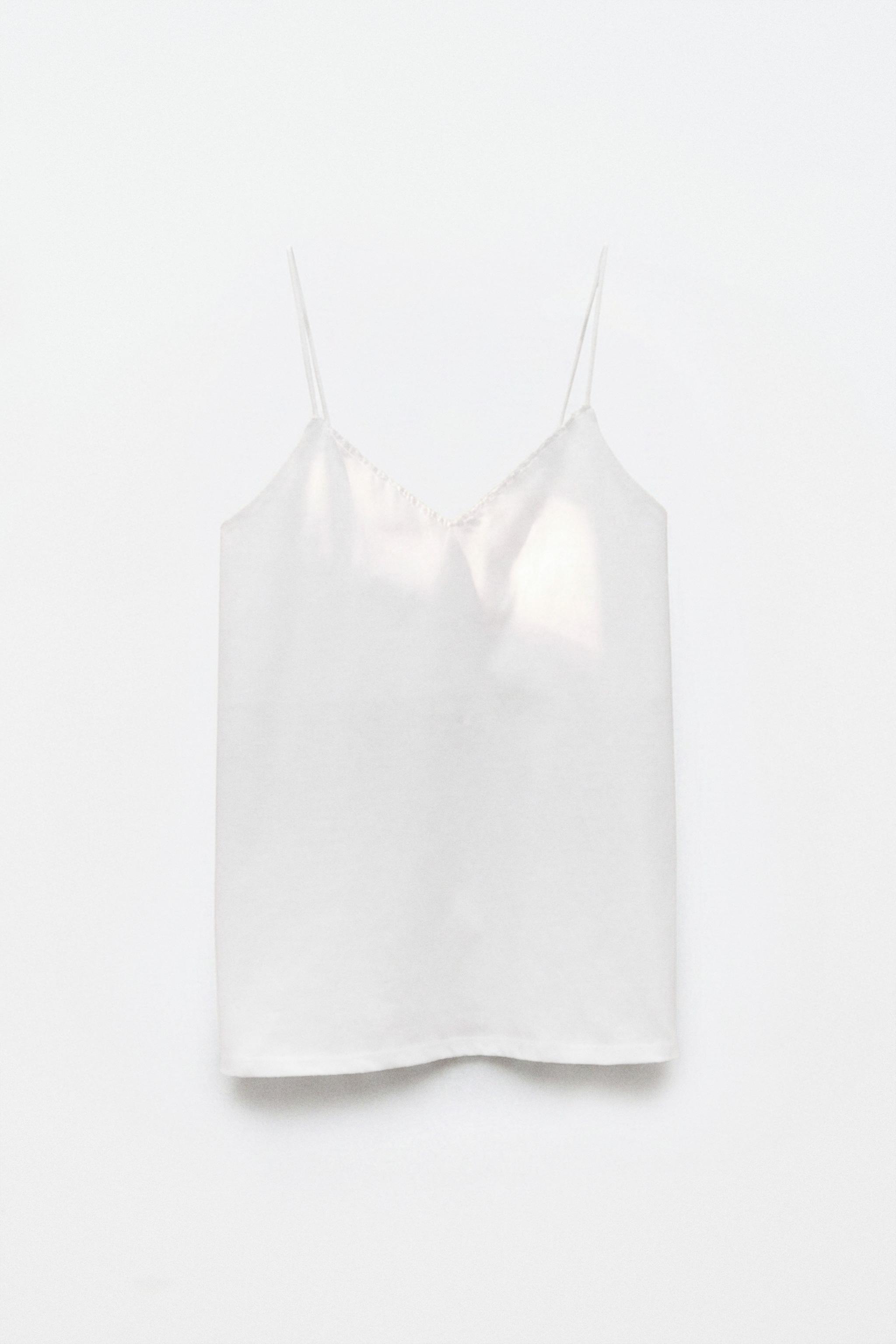 STRAPPY LACE-TRIMMED TOP
