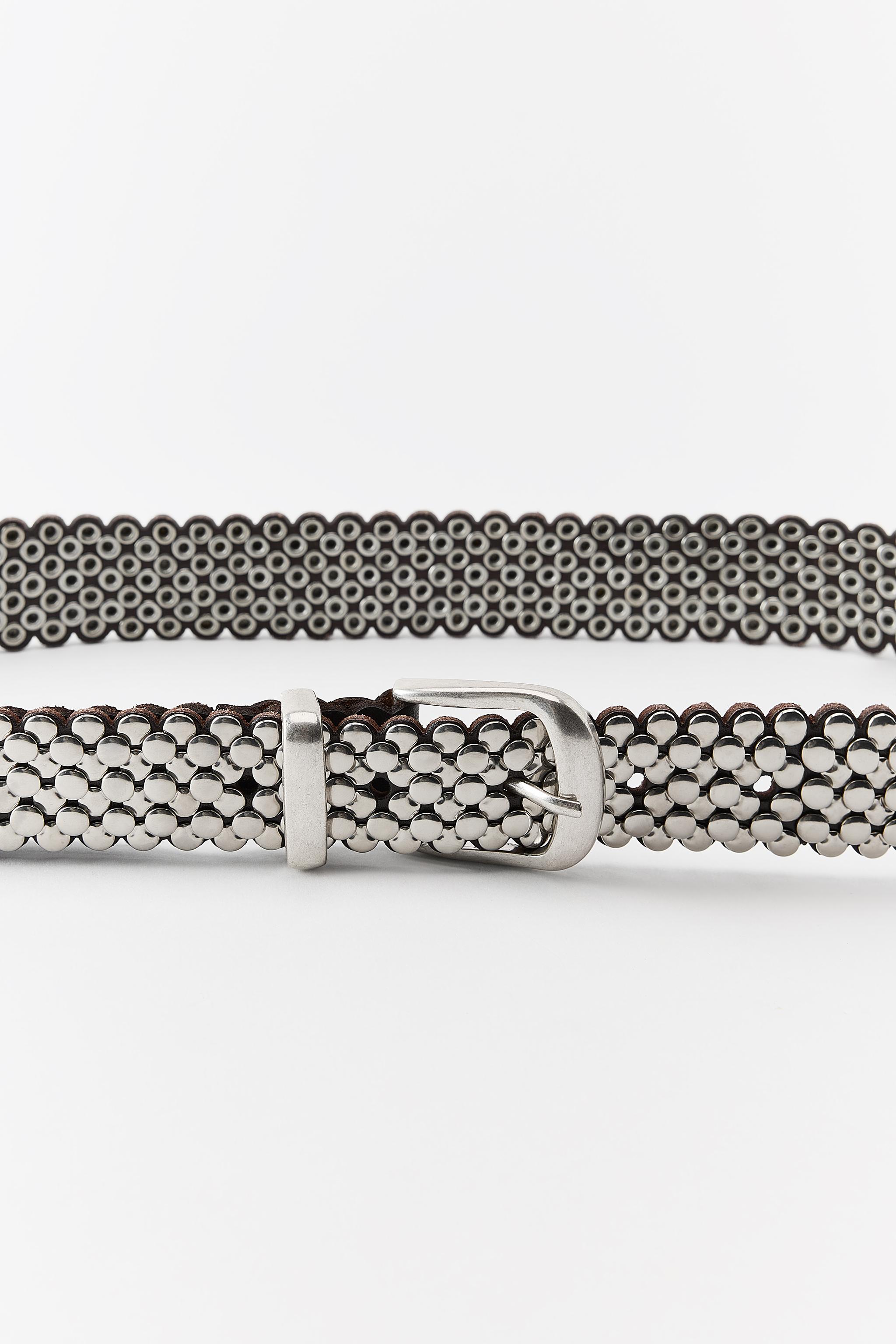 MULTI-STUD LEATHER BELT - Brown | ZARA United States
