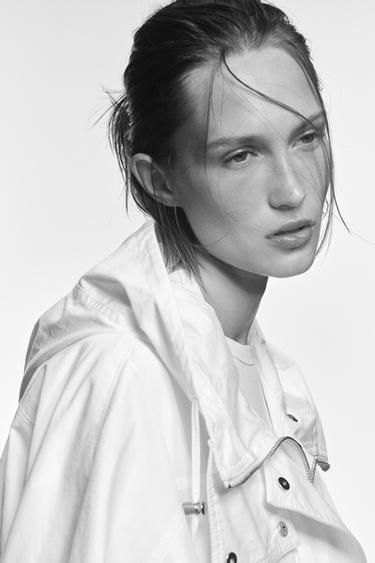 PARKA CAPUZ ZW COLLECTION - Branco da Zara