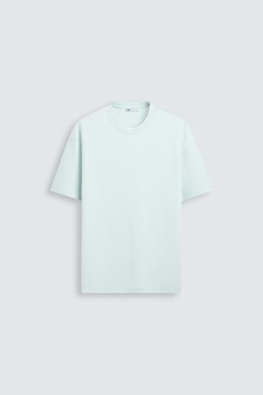 BASIC REGULAR FIT T-SHIRT - Sky blue by Zara