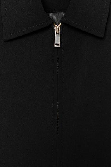 Zara ZW COLLECTION CROPPED JACKET - Black