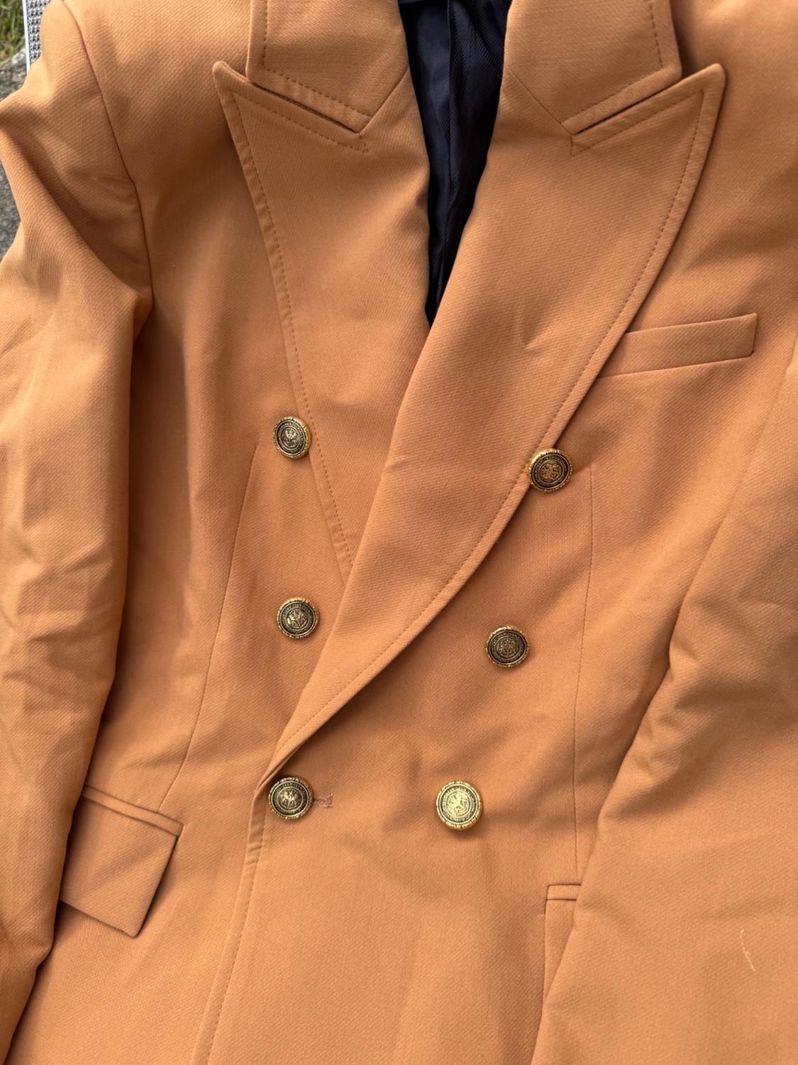 LONG DOUBLE-BREASTED BLAZER - Image 3
