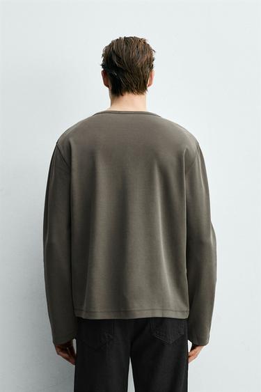 SOFT HENLEY T-SHIRT - Khaki by Zara - Image 2
