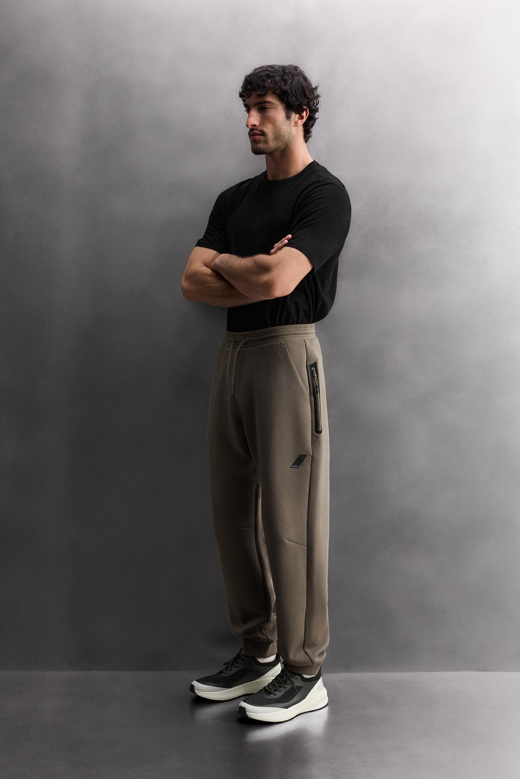 TECHNICAL PANTS WITH ZIPPERS - Sand | ZARA Canada