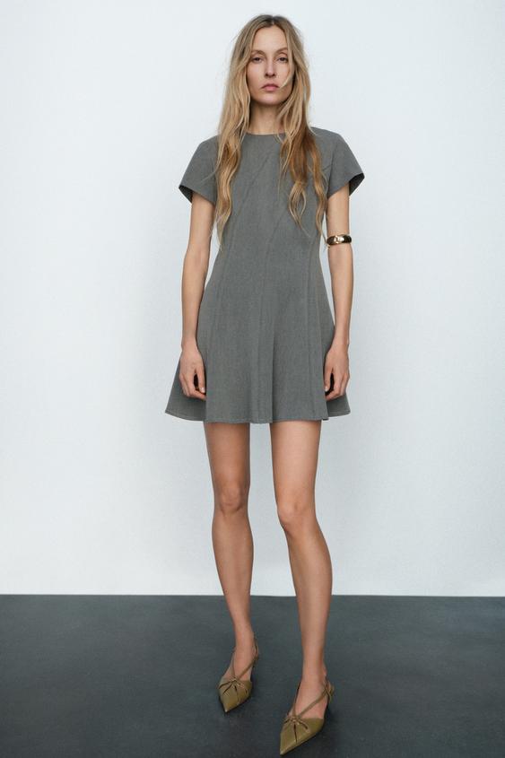 Black Mini Dress Zara Mini Abiti ZARA Soft Mini Dress Women's Size S NWT Grey Black Mini Dress Zara Mini Abiti ZARA Soft Mini Dress Women's Size S NWT Grey
