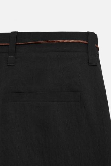 BERMUDA JACQUARD RAYURES - Noir de Zara - Image 8