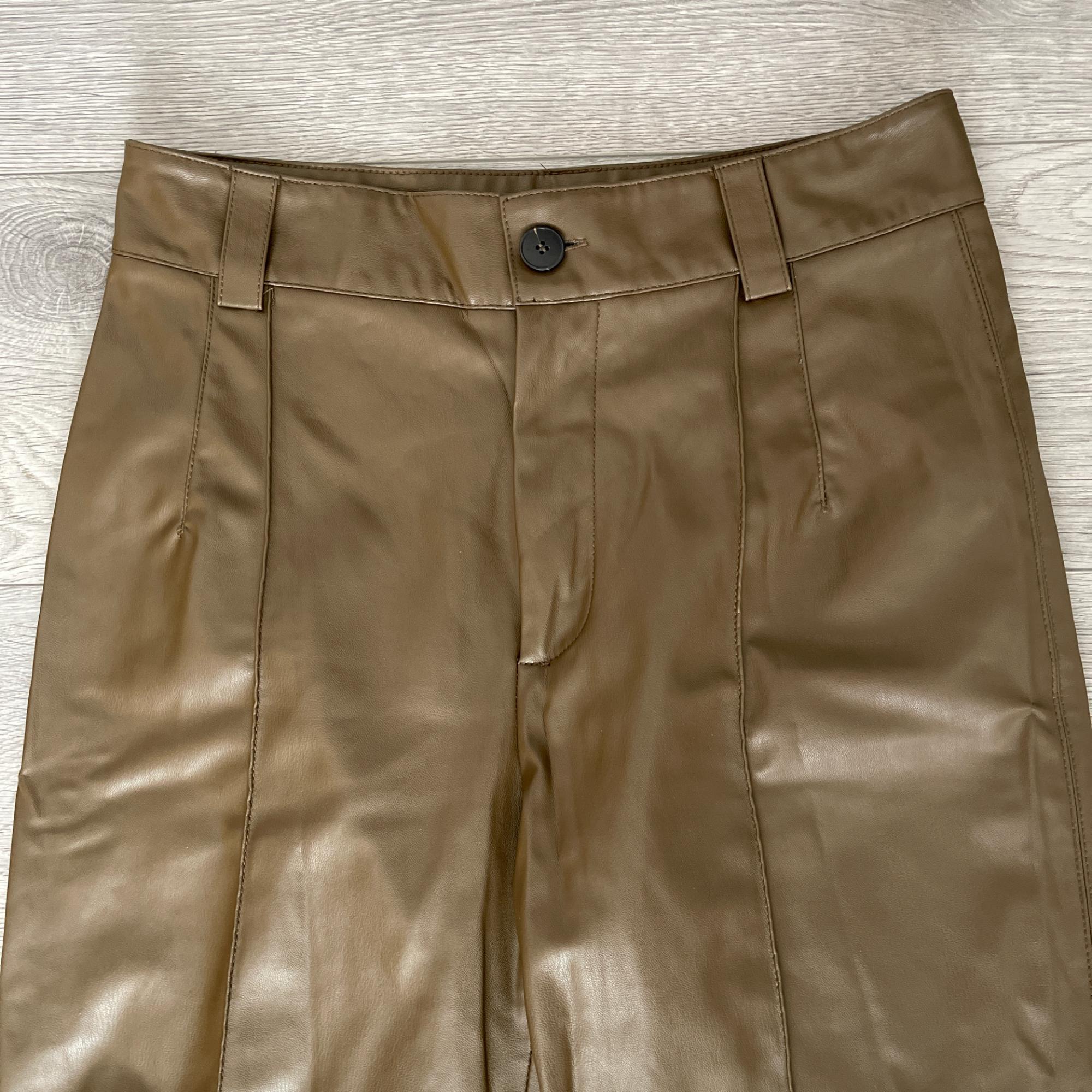 FAUX LEATHER FRANÇOISE FULL LENGTH TROUSERS SECOND HAND | Zara Preowned