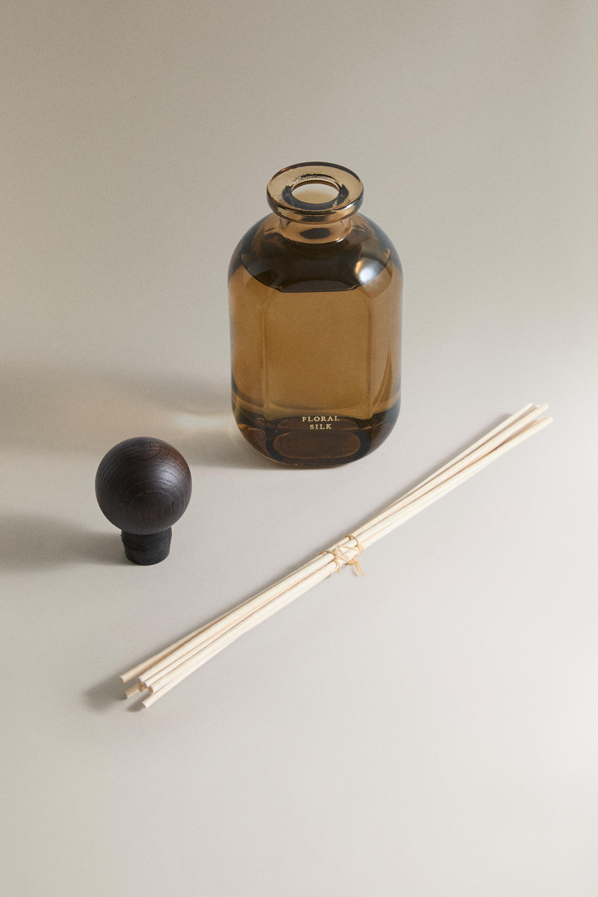 (185 ML) FLORAL SILK REED DIFFUSERS — Ecru/Yellow