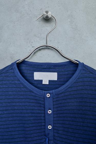 STORIESZ - T-SHIRT À RAYURES EN COTON ET LIN - rayures de Zara - Image 2