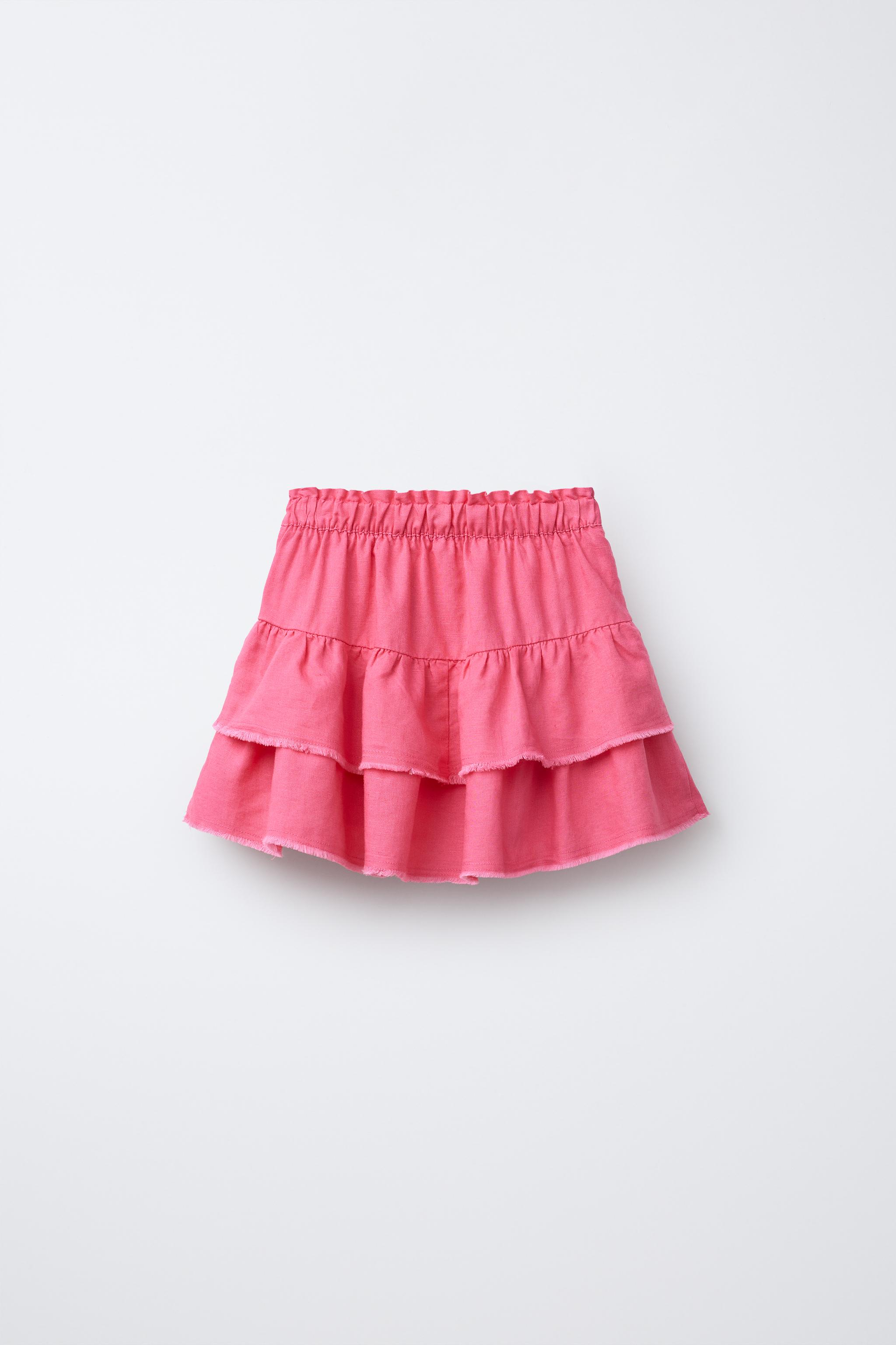 ZARA フリル スコート 8372/080 RUFFLED SKORT - Black | ZARA United States