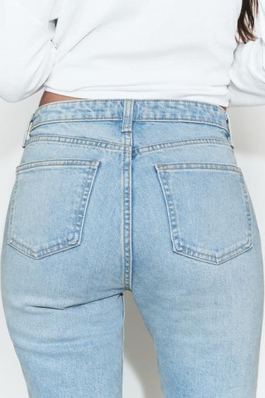 JEAN TRF COURT ÉVASÉ TAILLE HAUTE - Bleu clair de Zara - Image 5