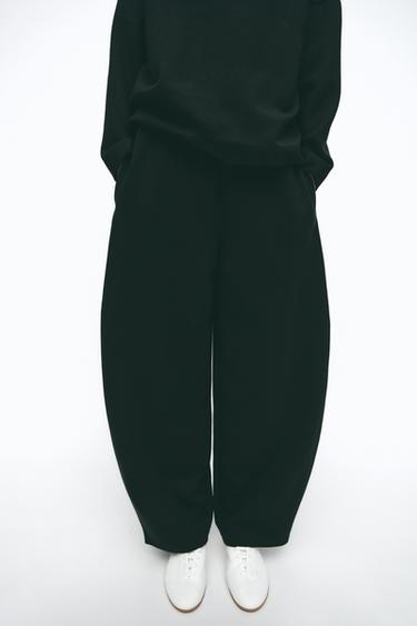 INTERLOCK BALLOON TROUSERS - Black by Zara - Image 1