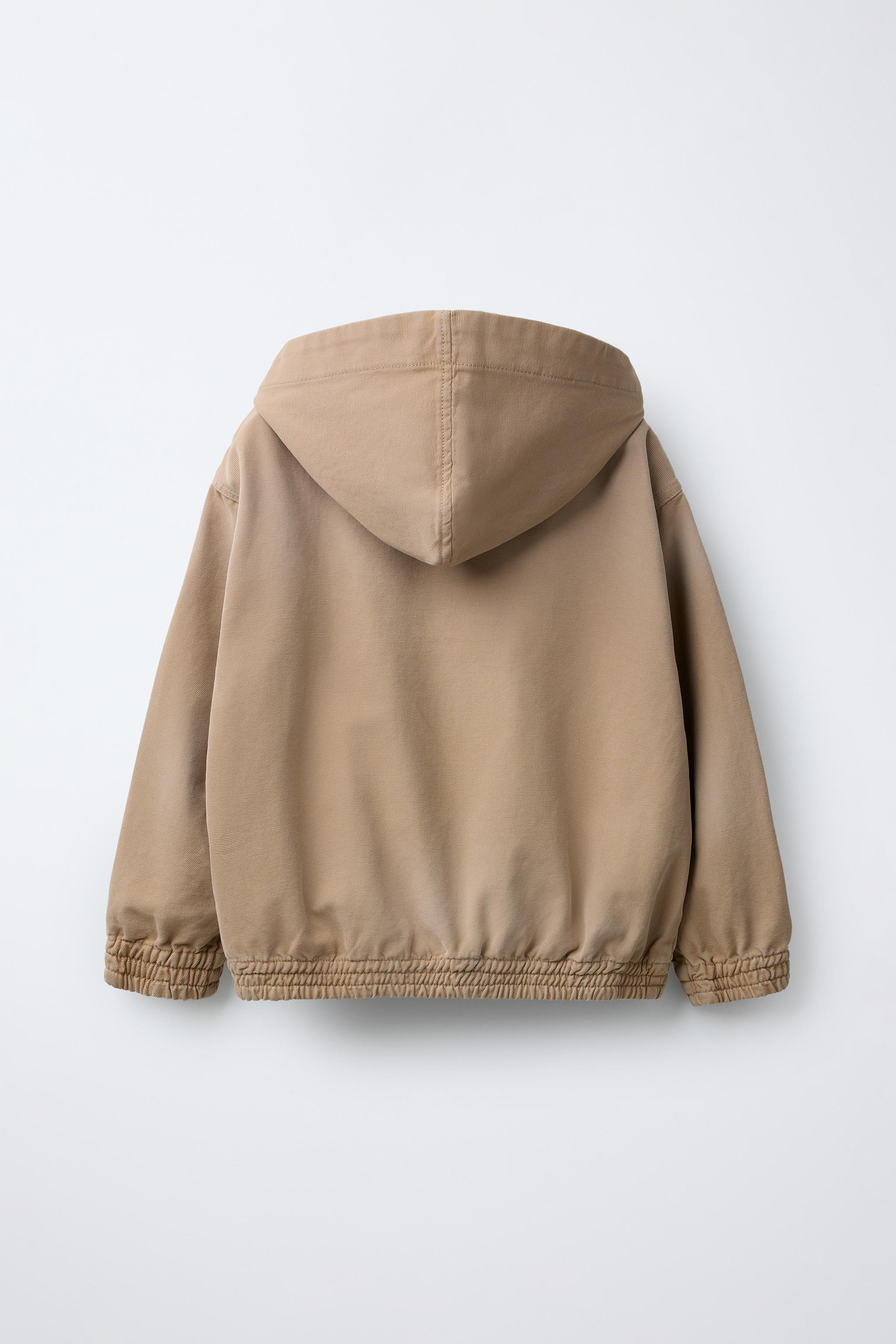 キャンバス フード付きジャケット - ゴールデンブラウン | ZARA