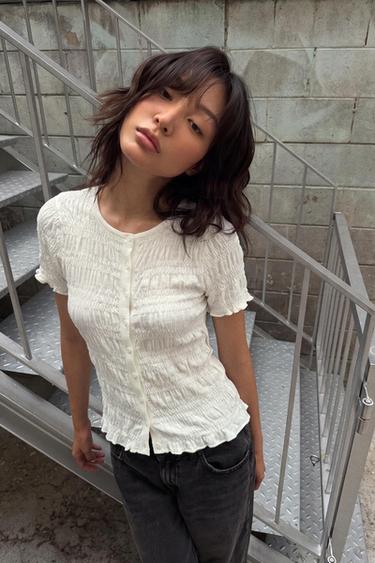 HONEYCOMB KNIT CARDIGAN - White by Zara