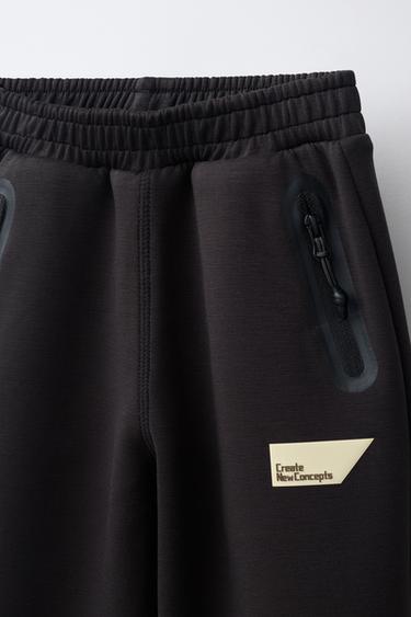 INTERLOCK PLUSH JOGGERS - Anthracite grey by Zara