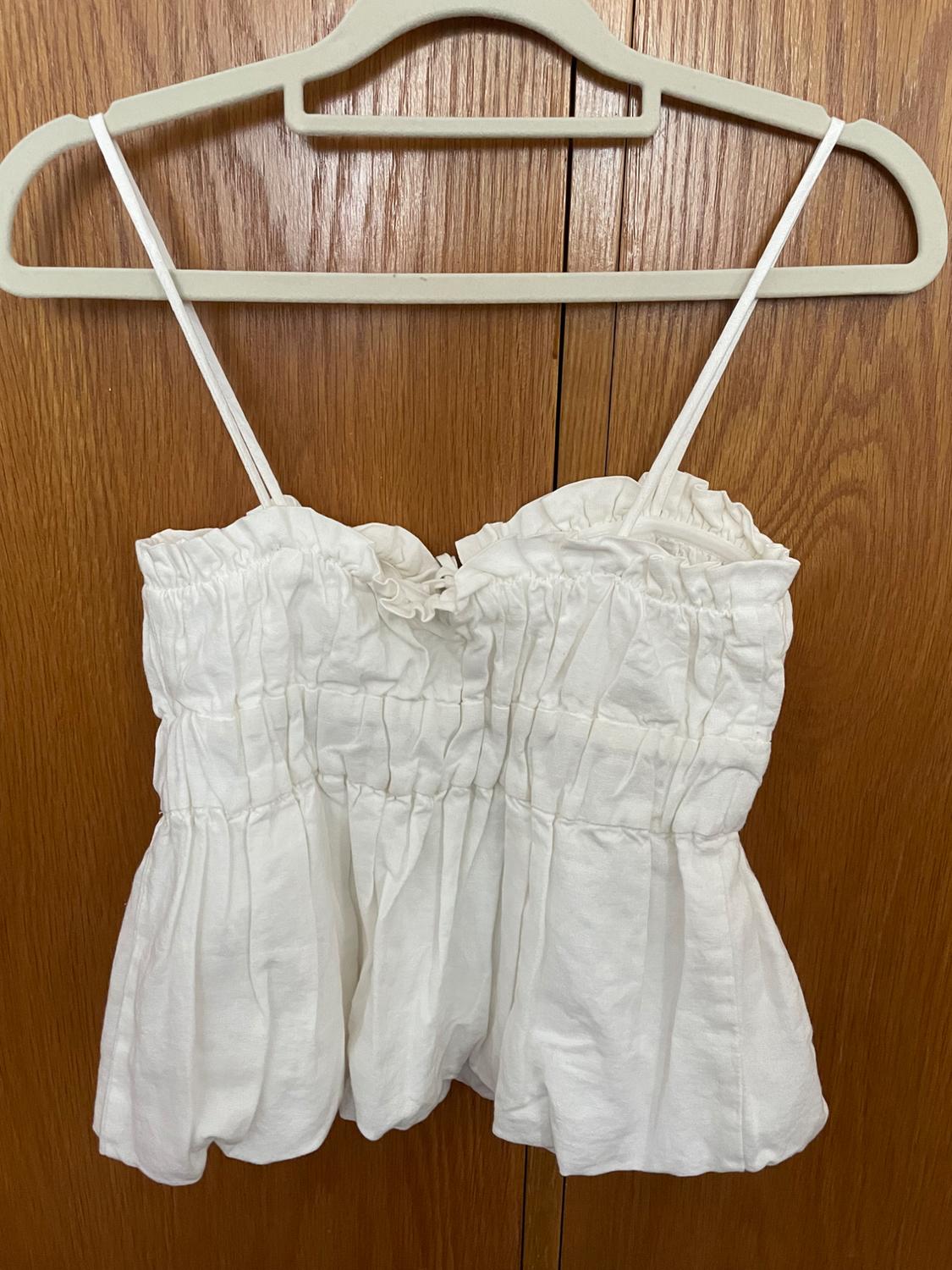 LINEN BLEND STRETCH TOP - Image 3