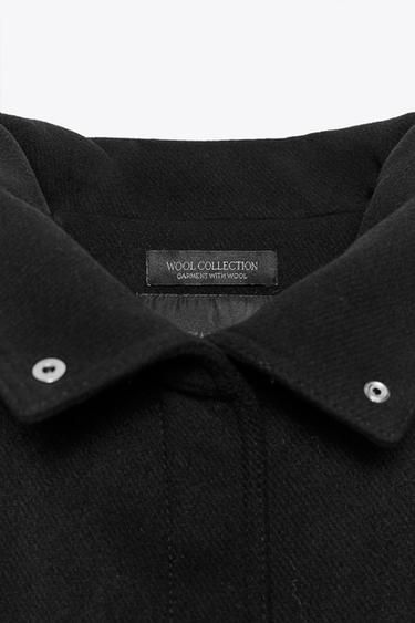 MINIMAL WOOL BOMBER JACKET ZW COLLECTION - Black by Zara - Image 5